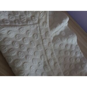 Anthropologie HD in Paris Women's Cream Polka Dot Textured Knitted Skirt Size S